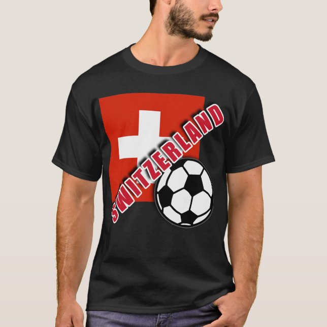 Camiseta do fã de futebol do mundo da SUIÇA (Frente)