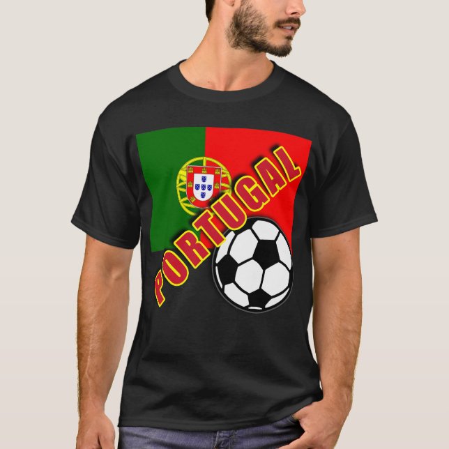 Camiseta do fã de futebol do mundo de PORTUGAL (Frente)