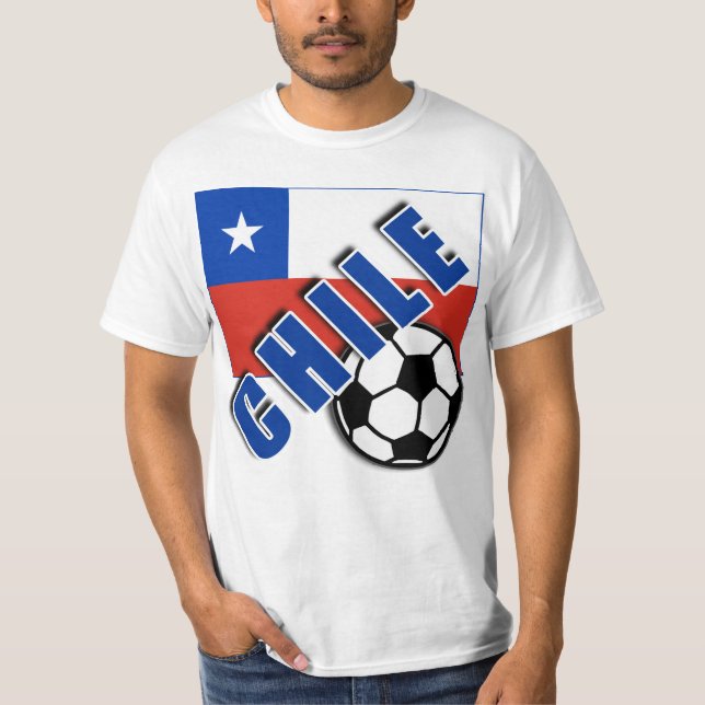 Camiseta do fã de futebol do mundo do CHILE (Frente)