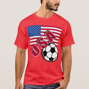 Camiseta do fã de futebol do mundo dos EUA