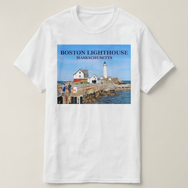 Camiseta do Farol de Boston, Massachusetts (Frente do Design)