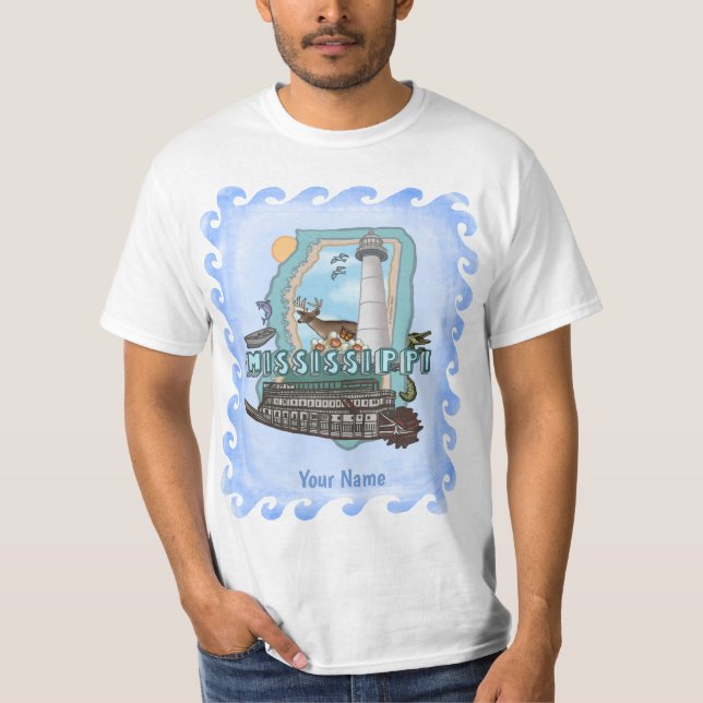 Camiseta do Farol do Mississippi (Frente)