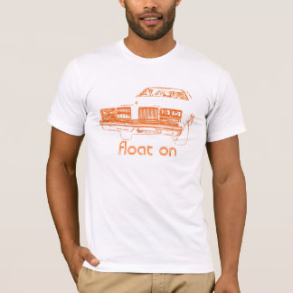 Camiseta Do flutuador laranja/branco sobre -