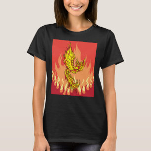 Camiseta Do Fogo E Chama O Pássaro Phoenix