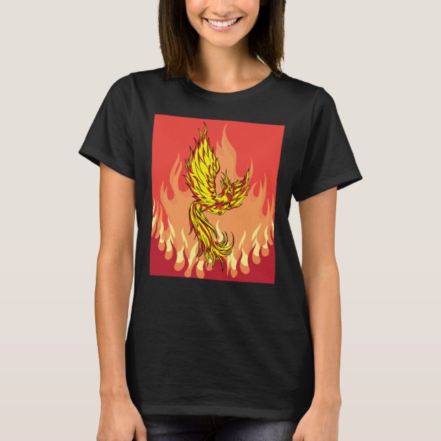 Camiseta Do Fogo E Chama O Pássaro Phoenix (Frente)