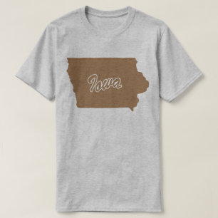Camiseta do formato do estado de Iowa