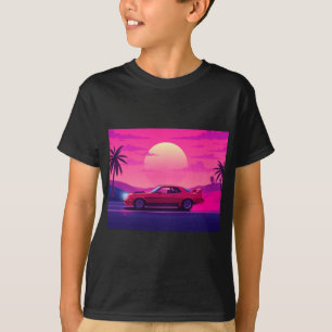 Camiseta do Garoto do Carro do Pôr do Sol do Jogad