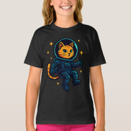 Camiseta do Gatinho de Astronauta Legal da Space C