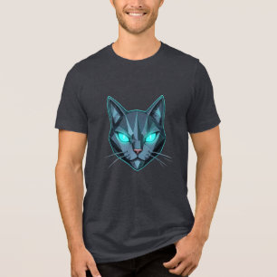 Camiseta do Gato Cibernético Cyberpunk