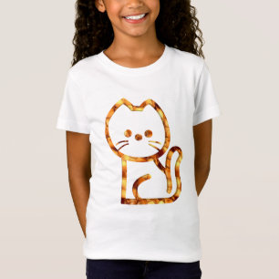 Camiseta do Gato do Favo de Mel Dourado 