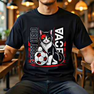 Camiseta do Gato do Futebol Herói da Rua – Amante 