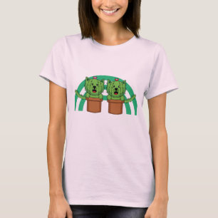 Camiseta do Gato Fofo Kawaii do Cacto Pet