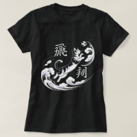 Camiseta do Gato Japonês de Futebol Divertido - Pr
