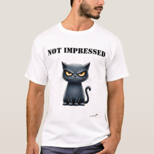 Camiseta do Gato Mal-Humorado Não Impressionado En