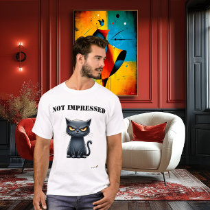 Camiseta do Gato Mal-Humorado Não Impressionado En