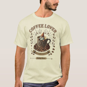 Camiseta do Gnome do Café para Amantes de Cafeína