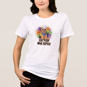 Camiseta do Golden Retriever fofo e assustador do