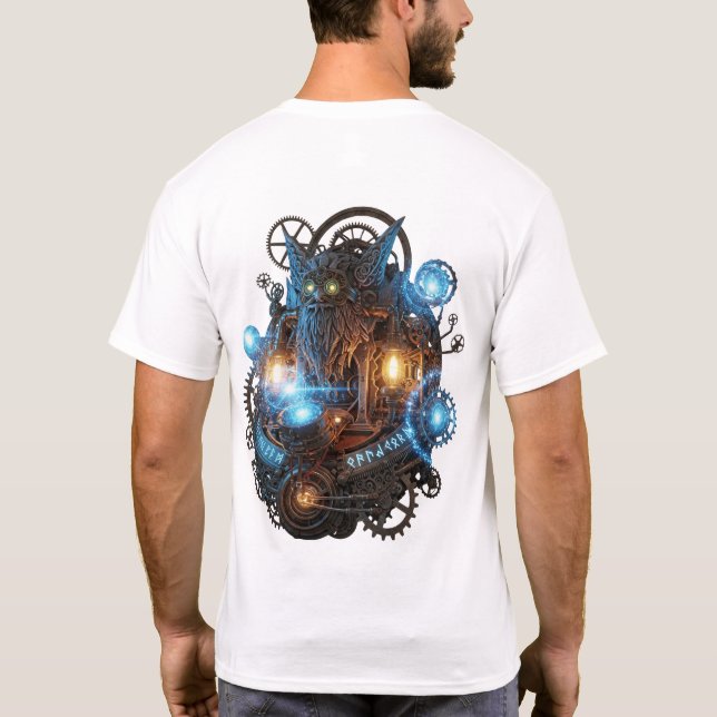 Camiseta do Guardião de Coruja Steampunk (Verso)