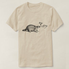 Camiseta do Guaxinim Boop Esqueleto | Camiseta Ret