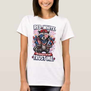 Camiseta do Guaxinim de Fogos de Artifício 4 de Ju