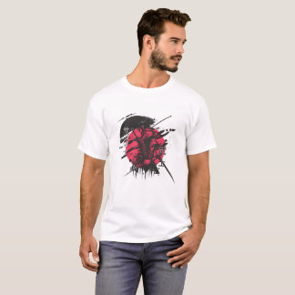 Camiseta do Guerreiro Vermelho e Negro Samurai