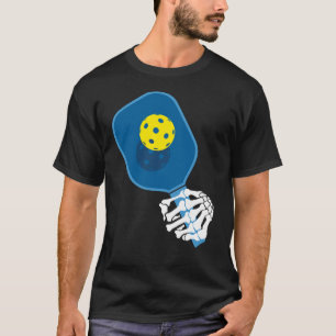 Camiseta do Halloween de Pickleball: Mão de Skelet
