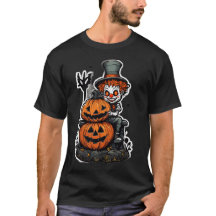 Camiseta do Halloween: O Palhaço em Jack O'Lantern