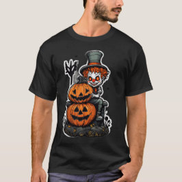Camiseta do Halloween: O Palhaço em Jack O'Lantern