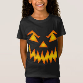 Camiseta do Halloween para crianças, cara de abóbo