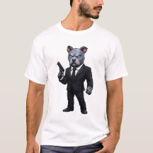 Camiseta do Herói de Ação do Bulldog Britânico Jas