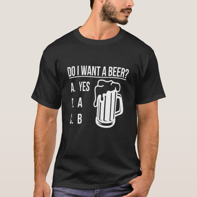 Camiseta Do i want a beer Green Lucky Shamrock St Patrick's (Frente)