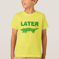 Camiseta do jacaré amarelo verde do gerador poster