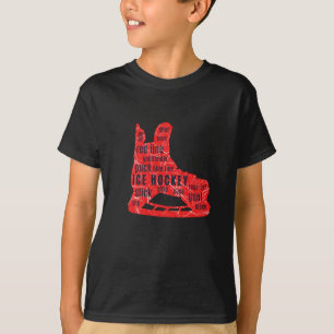 Camiseta do jogador de hóquei - skate vermelho com