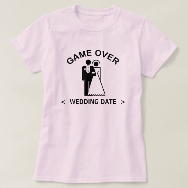 Camiseta do Jogo (Data de Casamento) (Frente do Design)