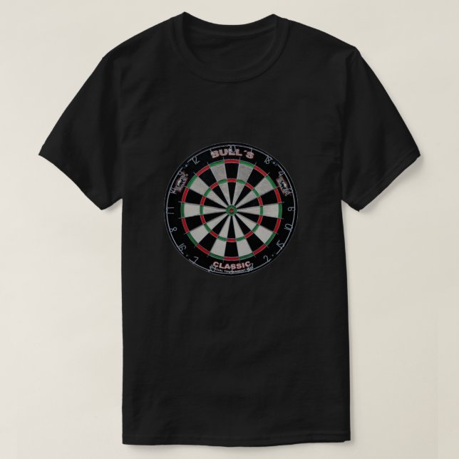 Camiseta do Jogo de Dardos do Alvo de Dardos (Frente do Design)