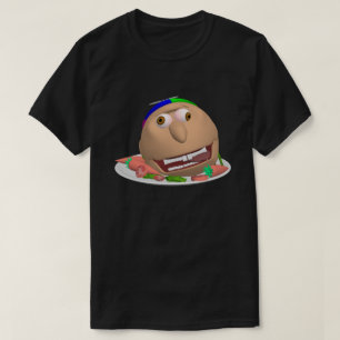 Camiseta do Johnny Cabeça na Bandeja de Halloween