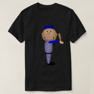 Camiseta do Johnny de Beisebol (Rebatendo Azul)