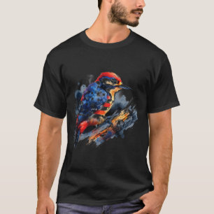 Camiseta Do Julho Woodpecker Bird Lovers Usa Flag Patriótic