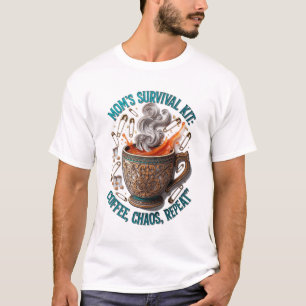 Camiseta do Kit de Sobrevivência da Mamãe Café,