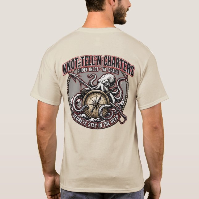 Camiseta do Kraken com Logotipo de Arpão (Verso)
