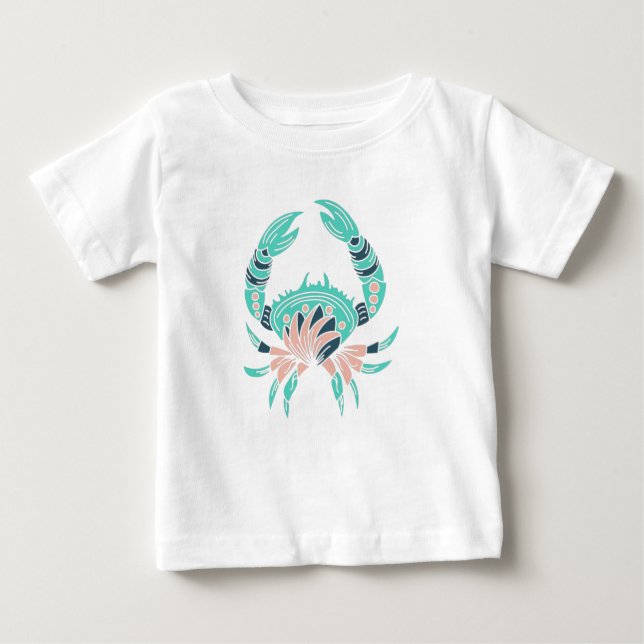 Camiseta do Lago Aquamarine Crab Ocean Lover (Frente)