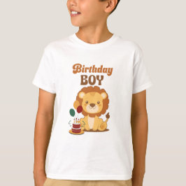 Camiseta do Leão do Menino de Aniversário - Leão F