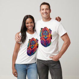 Camiseta do leão majestoso
