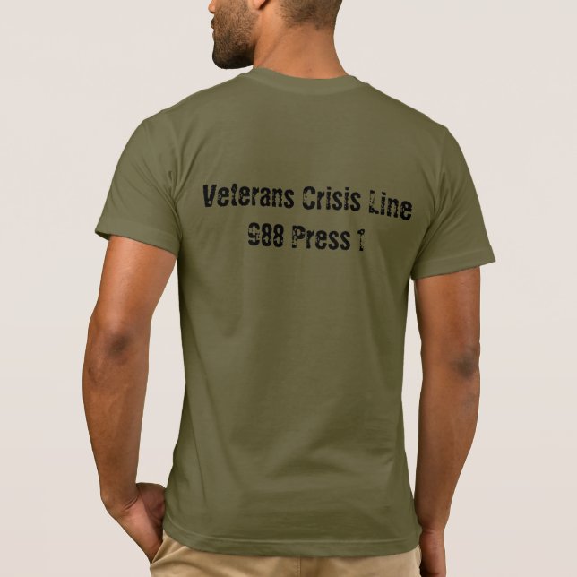 Camiseta do Logotipo da Operação Mind Shield Verde (Verso)