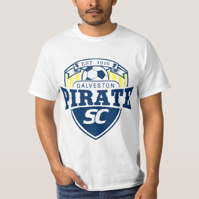 Camiseta do logotipo do pirata grande (Frente)