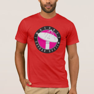 Camiseta do logotipo do sistema Gaydar incorporado