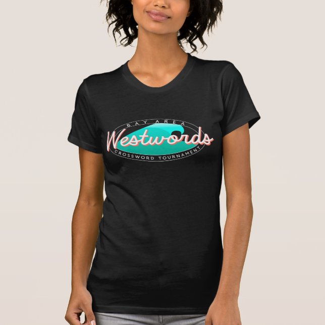 Camiseta do logotipo inverso Westwords (ajustado f (Frente)