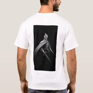 Camiseta do logotipo noturno 3D preto - Simples e 