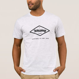 Camiseta do logotipo Retro na Faixa Whiskey