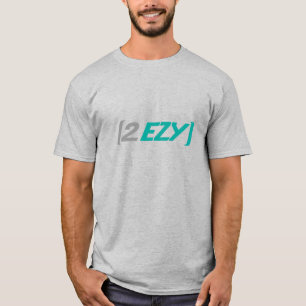 Camiseta do logotipo verde e cinza do EZY
